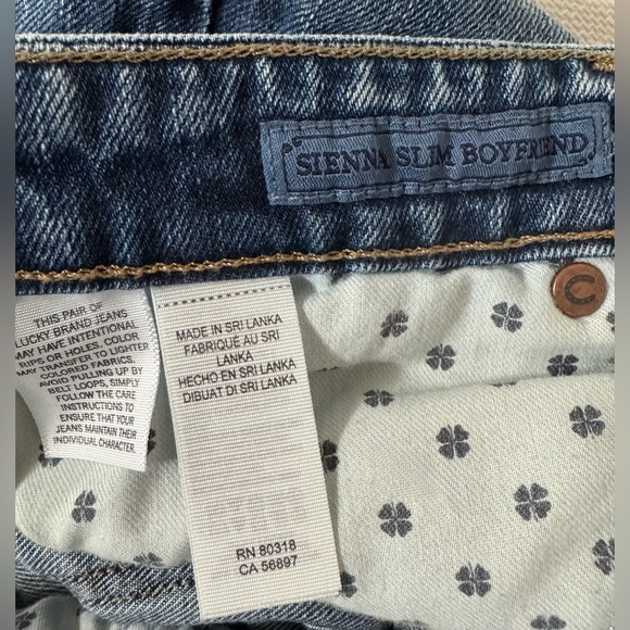 Lucky Brand Sienna Slim Boyfriend Jeans Patchwork Distressed  Size 2/26 - Picture 9 of 16